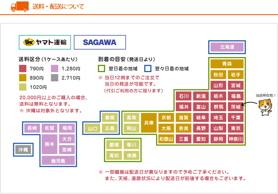 送料・配送について
