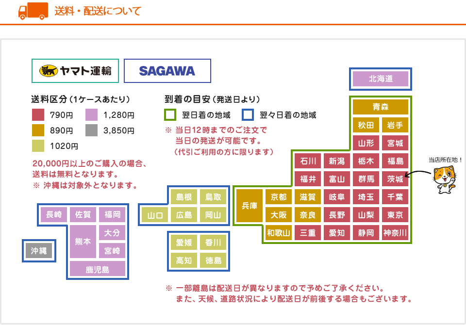 送料・配送について